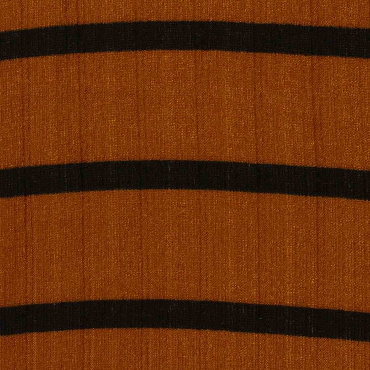 Black Horizontal-Stripe Rib Knit, Polyester, 200 gsm