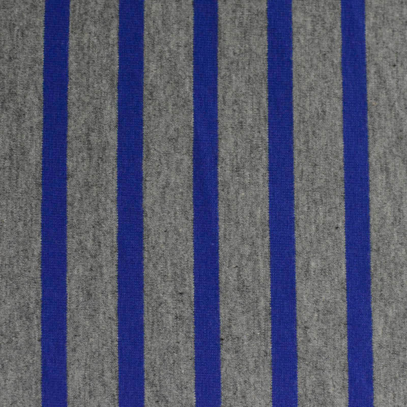 Blue Stripes Jersey Knit, Cotton