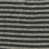 Dark Grey Stripes Rib Knit, Cotton