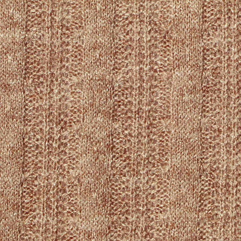 Light Brown Marl Chunky Knit, Viscose-Poly, 170 gsm