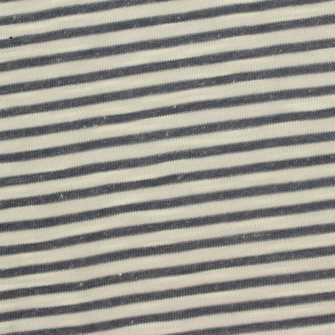 Charcoal Horizontal-Stripe Chunky Knit, Polyester, 140 gsm