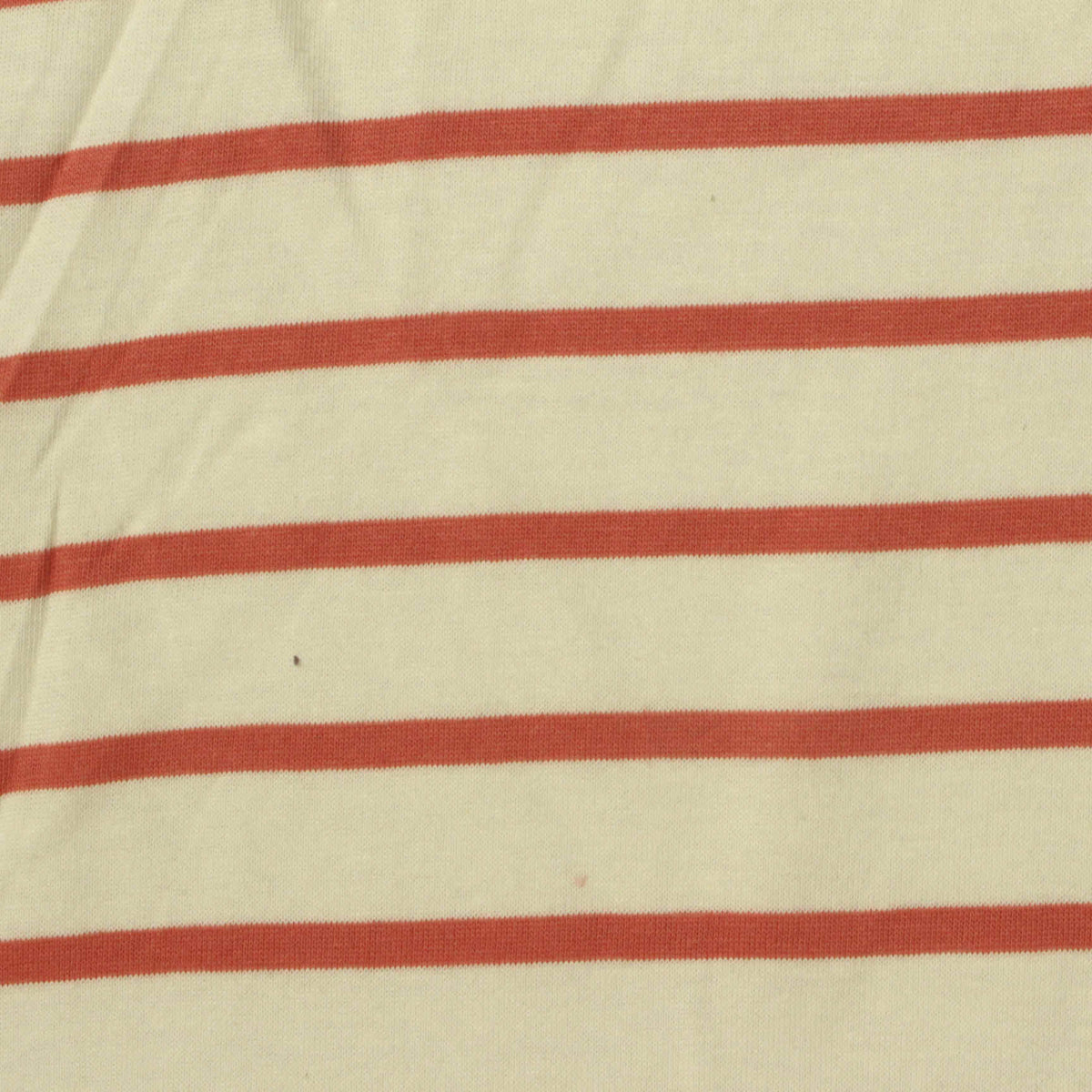 Red Horizontal-Stripe Jersey Knit, Cotton, 133 gsm