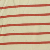 Red Horizontal-Stripe Jersey Knit, Cotton