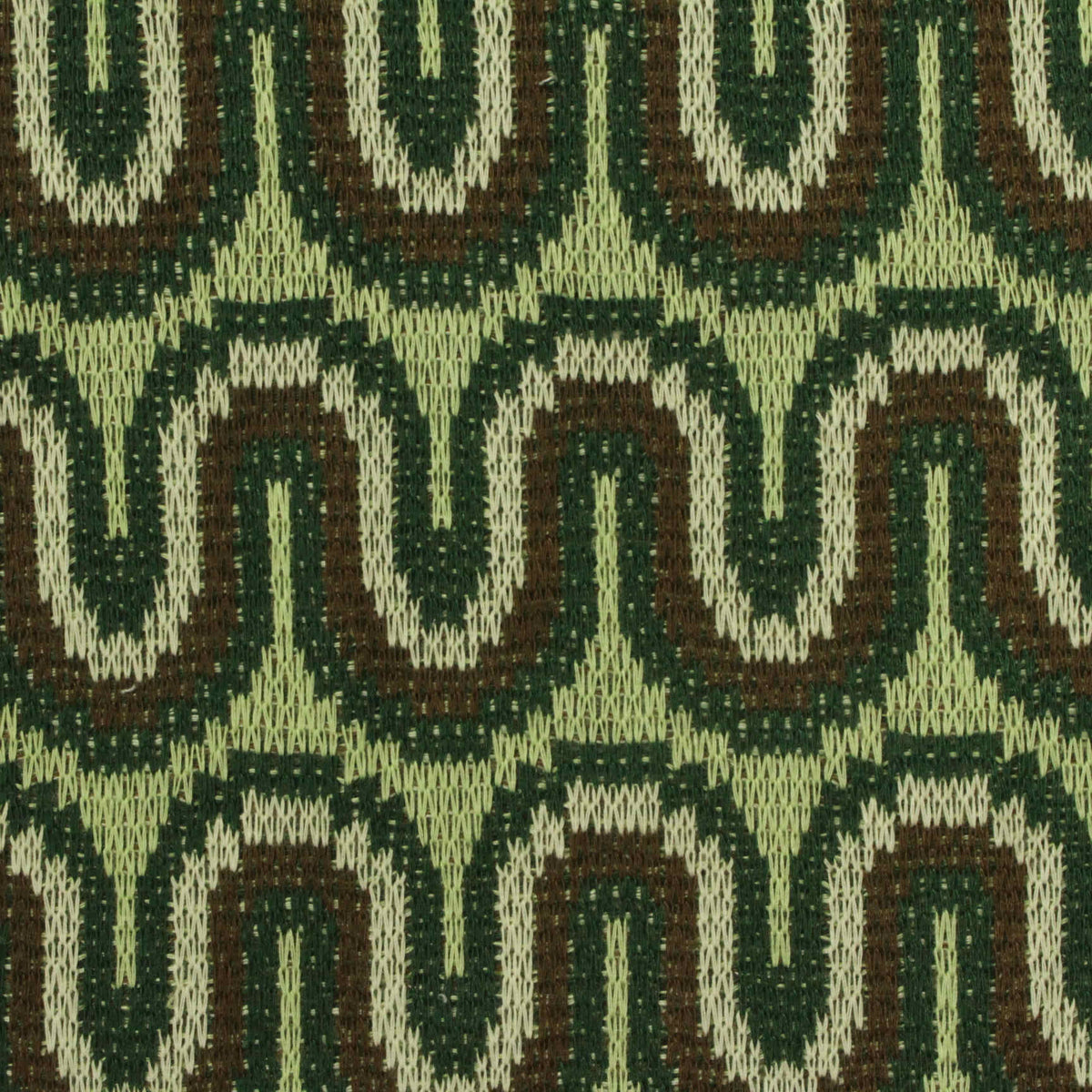 Dark Green Geometric Jacquard, Polyester, 374 gsm