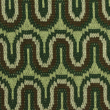 Dark Green Geometric Jacquard, Polyester