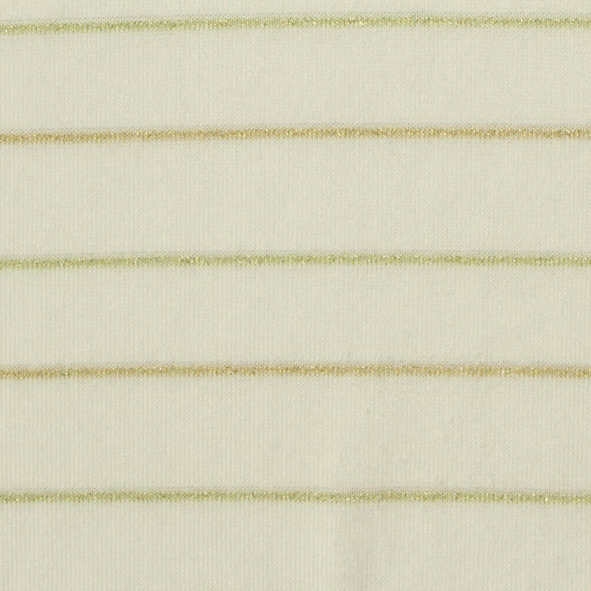 Gold Horizontal-Stripe French Terry, Cotton-Modal