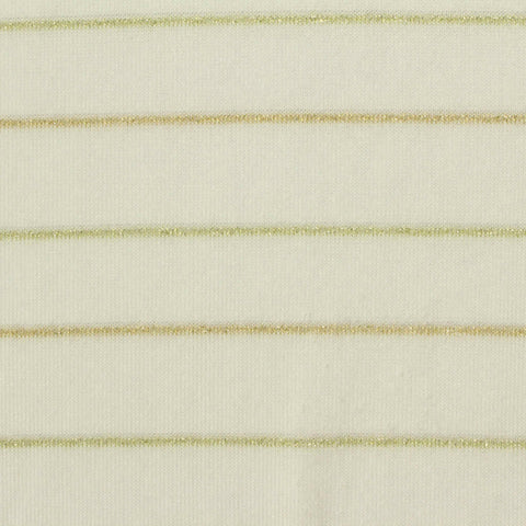 Gold Horizontal-Stripe French Terry, Cotton-Modal