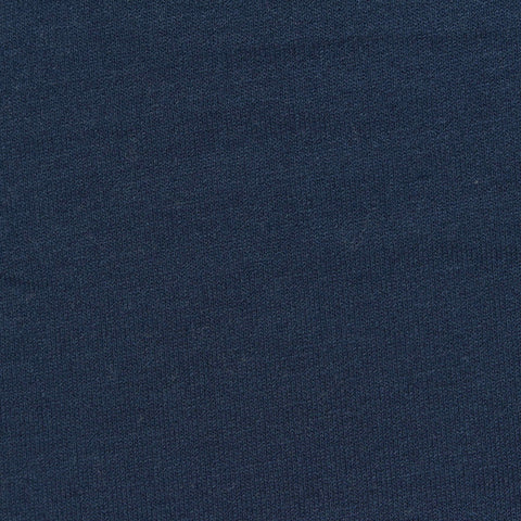 Polyester Viscose Stretch French Terry Fabric, 247 gsm, 180 cm — Navy