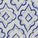Blue Geometric Jersey Knit, Polyester — texture