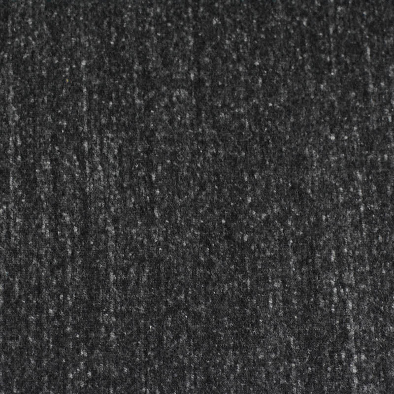 Dark Grey Marl Rib Knit, Poly-Cotton, 188 gsm