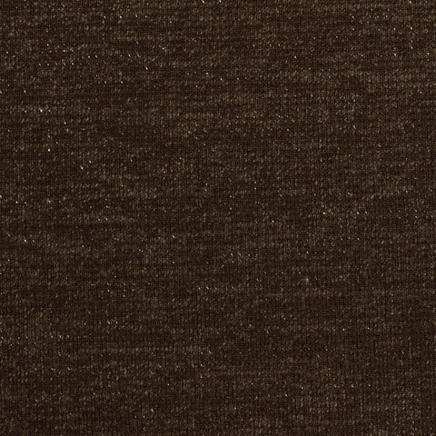 Dark Brown Marl Interlock Knit, Polyester, 400 gsm