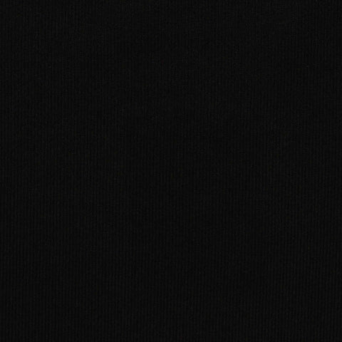 Polyester Stretch Rib Knit Fabric, 284 gsm, 160 cm — Black