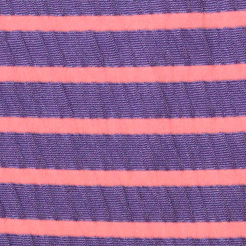 Purple Stripes Crepe, Polyester