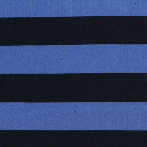 Blue Horizontal-Stripe Jersey Knit
