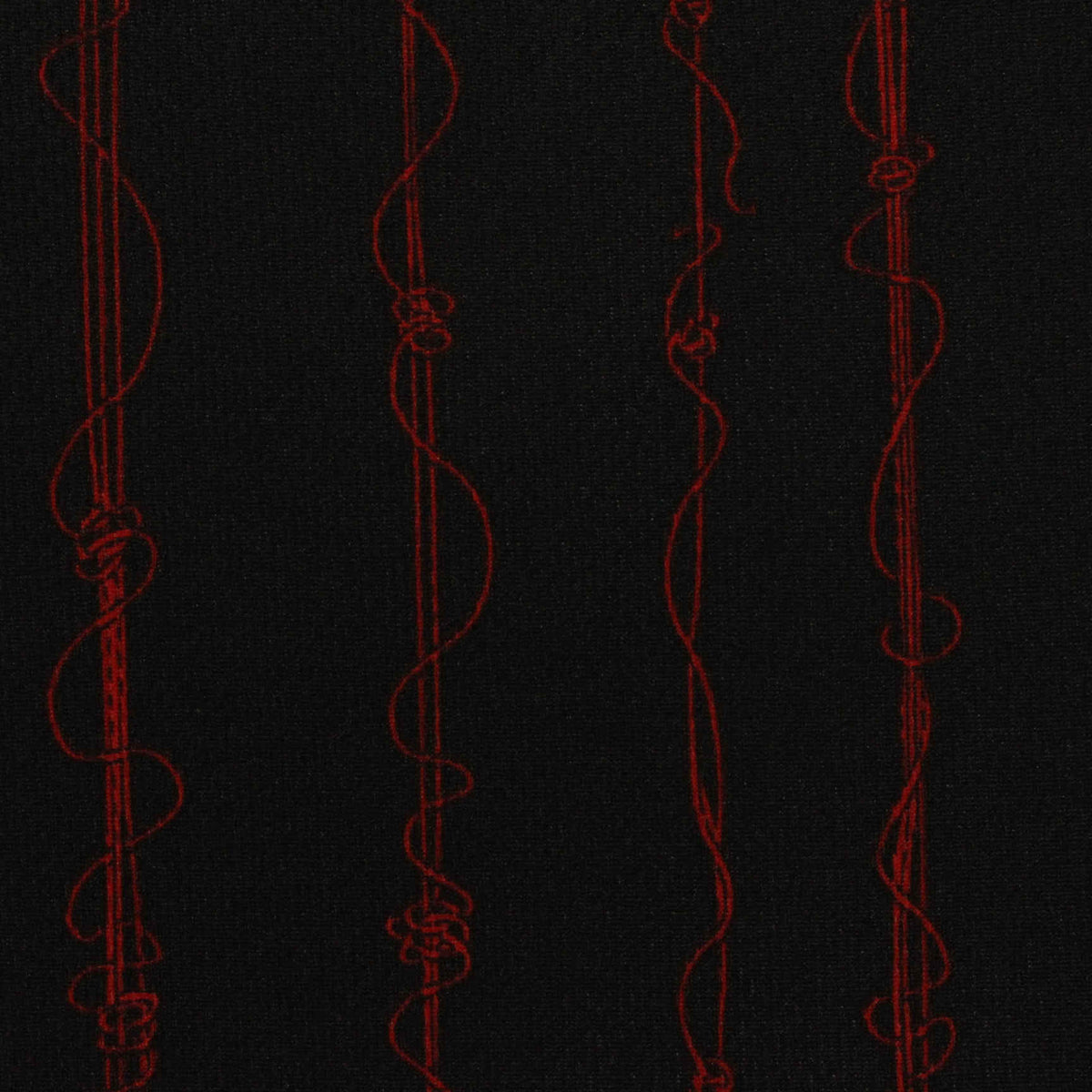 Red Wavy-Line Birdseye Knit, Polyester