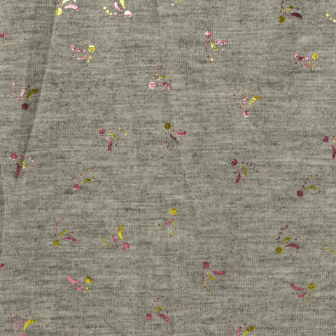 Pink Abstract-Fleck Knit, Poly-Viscose
