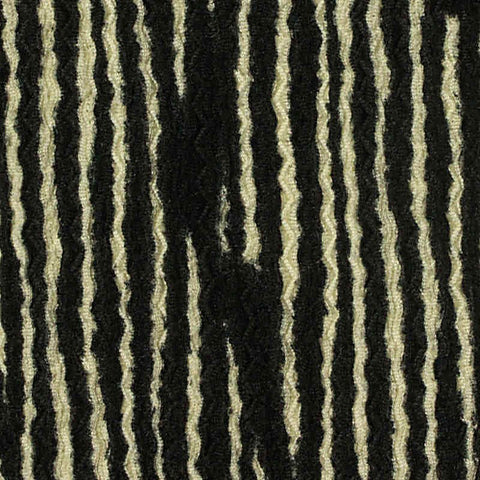 Black Vertical-Stripe Warp Knit, Polyester, 160 gsm, 160 cm