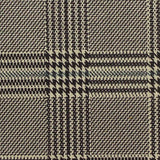 Dark Brown Plaid Faux Suede, Polyester — texture