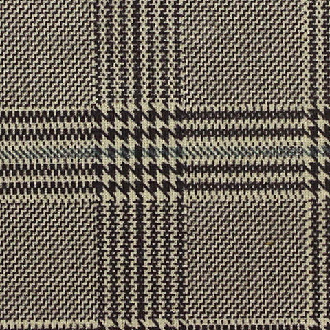 Dark Brown Plaid Faux Suede, Polyester