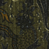 Olive Paisley Rib Knit, Polyester