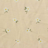White Daisies Jersey Knit, Cotton-Poly