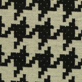 Black Houndstooth Jacquard, Polyester — texture