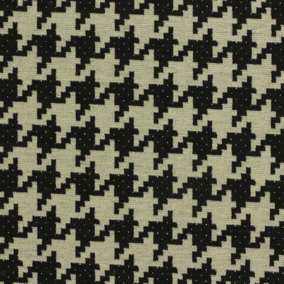 Black Houndstooth Jacquard, Polyester, 260 gsm, 160 cm