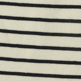 Black Horizontal-Stripe Jersey Knit, Cotton-Viscose — texture