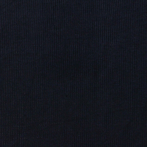 Viscose Stretch Rib Knit Fabric, 266 gsm, 135 cm — Navy