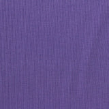 Cotton Polyester Stretch Rib Knit Fabric, 447 gsm, 145 cm — Purple