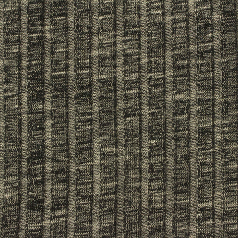 Light Grey Marl Rib Knit, Viscose-Poly, 305 gsm