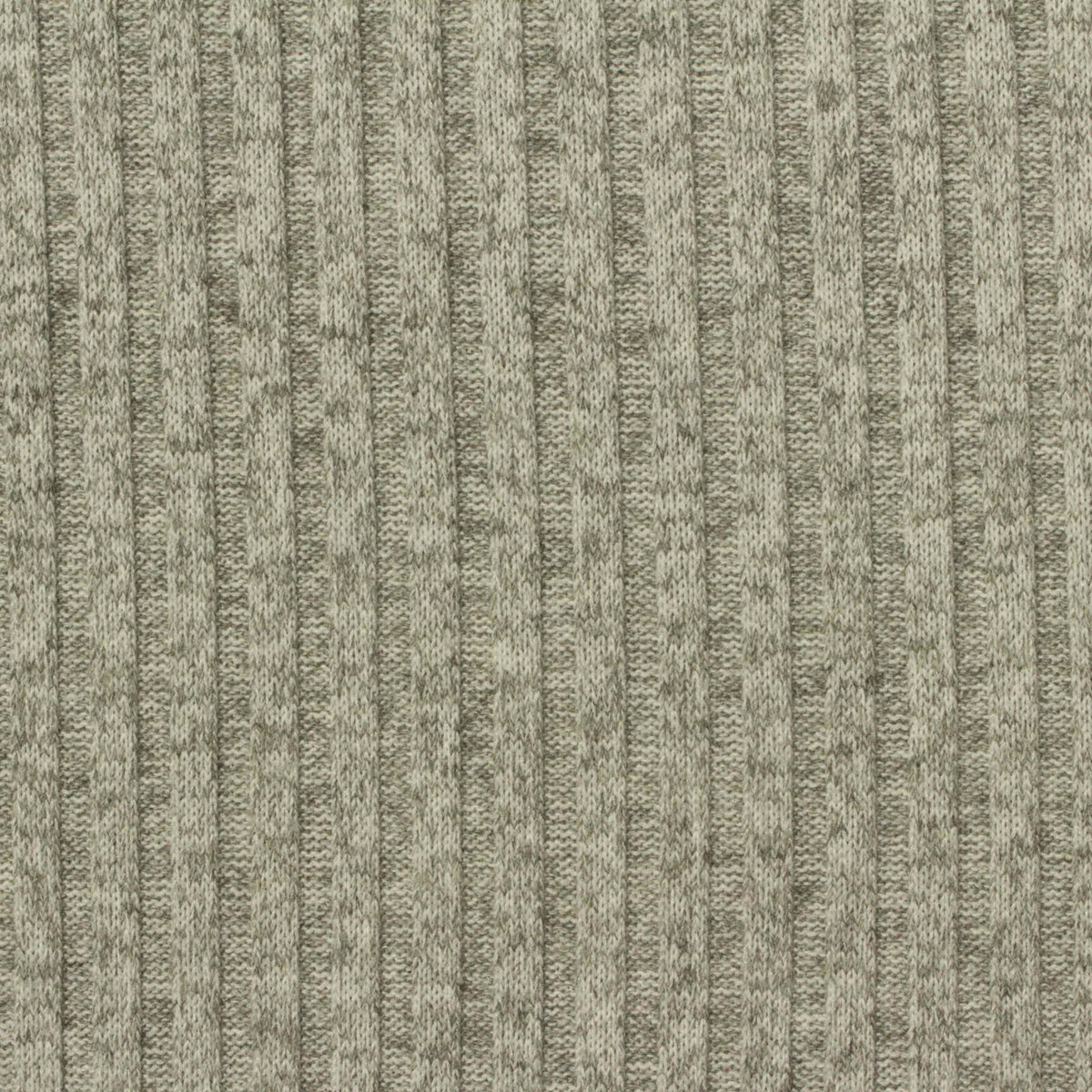 Grey Marl Rib Knit, Polyester, 240 gsm