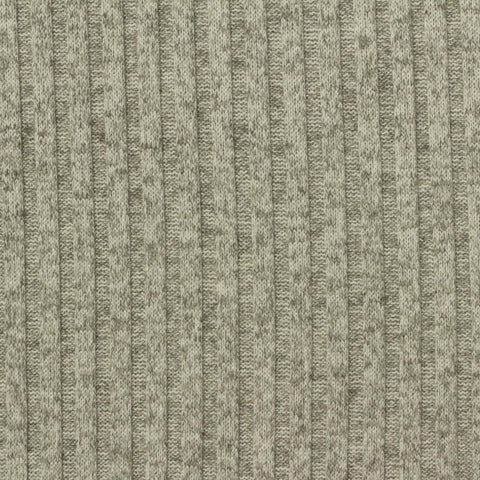Grey Marl Rib Knit, Polyester, 240 gsm