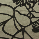 Khaki Abstract-Floral Velvet, Poly-Nylon