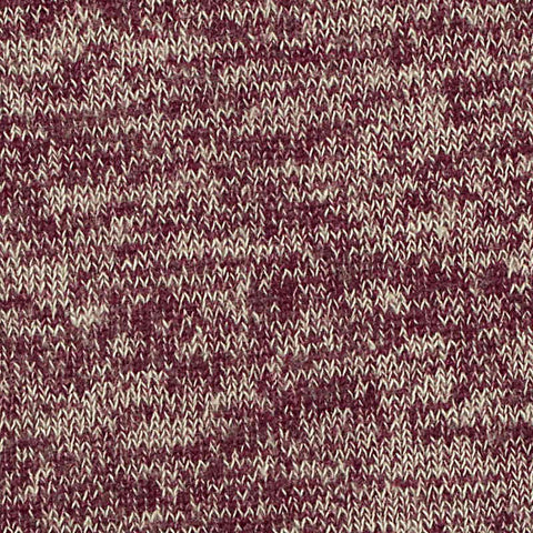 Burgundy Marl Chunky Knit, Viscose-Poly, 180 gsm, 155 cm, ref EF-237781
