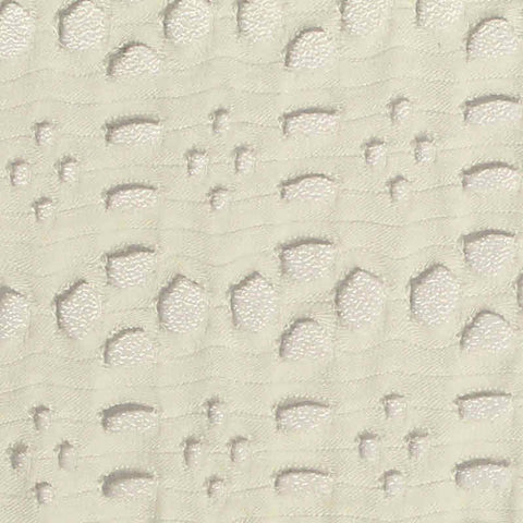 Off-White Floral Jacquard, Polyester, 225 gsm