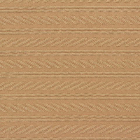 Beige Horizontal-Band Interlock Knit, Polyester
