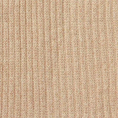 Brushed Viscose Polyester Stretch Rib Knit Fabric, 185 gsm, 155 cm — Beige