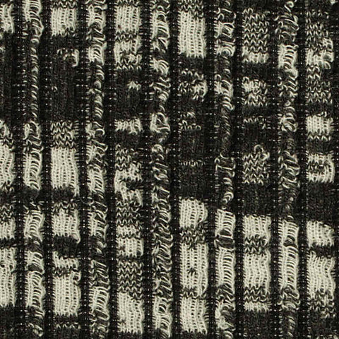 Black Check Jacquard, Polyester, 255 gsm