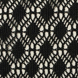 Black Openwork-Diamond Linen-Look, Polyester — texture