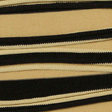 Beige Horizontal-Stripe Jersey Knit, Polyester — texture