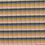 Pink Horizontal-Stripe Rib Knit, Poly-Cotton — texture