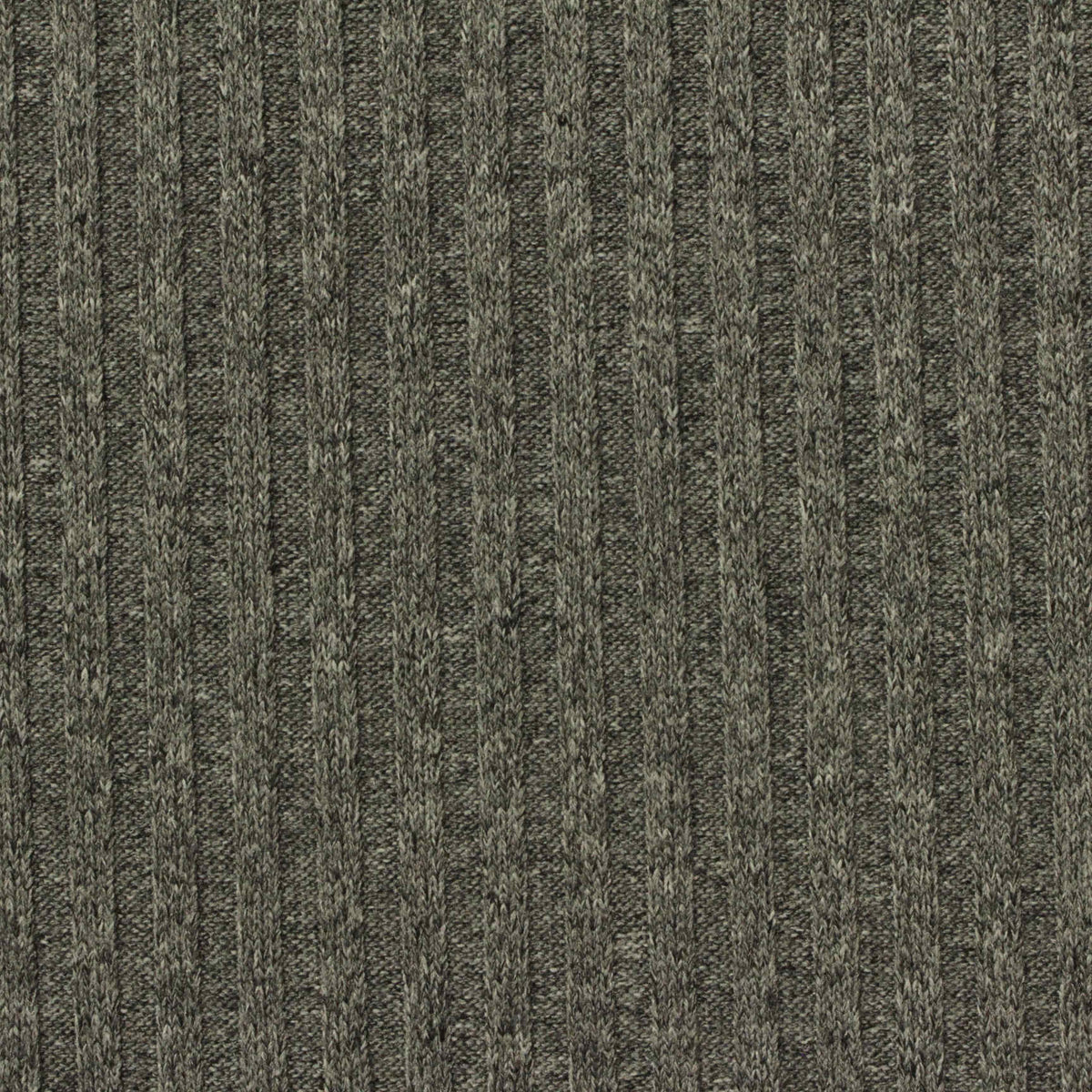 Heathered Grey Marl Rib Knit, Poly-Viscose, 255 gsm, 145 cm