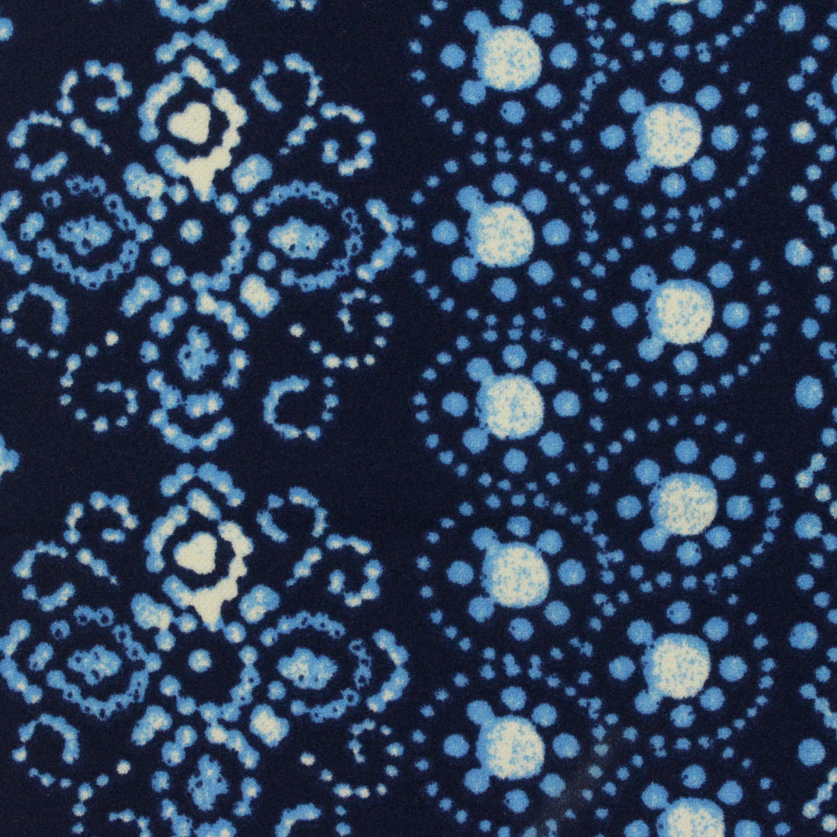 Blue Dots Scuba Knit, Polyester
