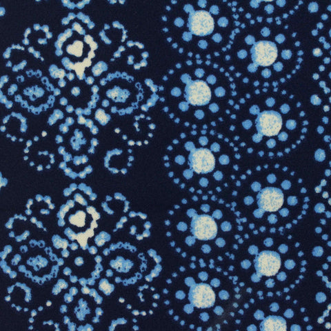 Blue Dots Scuba Knit, Polyester