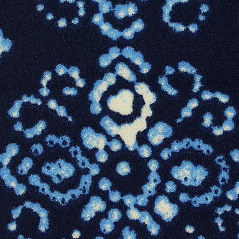 Blue Dots Scuba Knit, Polyester