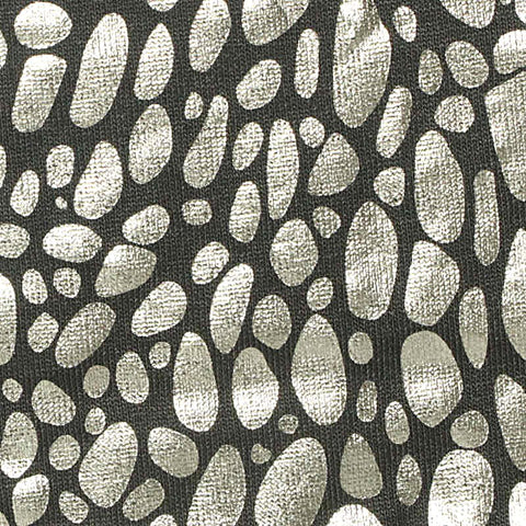 Silver Abstract Jersey Knit, Polyester, 165 gsm