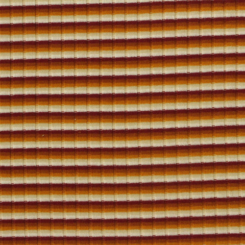 Maroon Horizontal-Stripe Rib Knit, Poly-Cotton