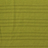 Green Horizontal-Stripe Jacquard, Viscose-Poly
