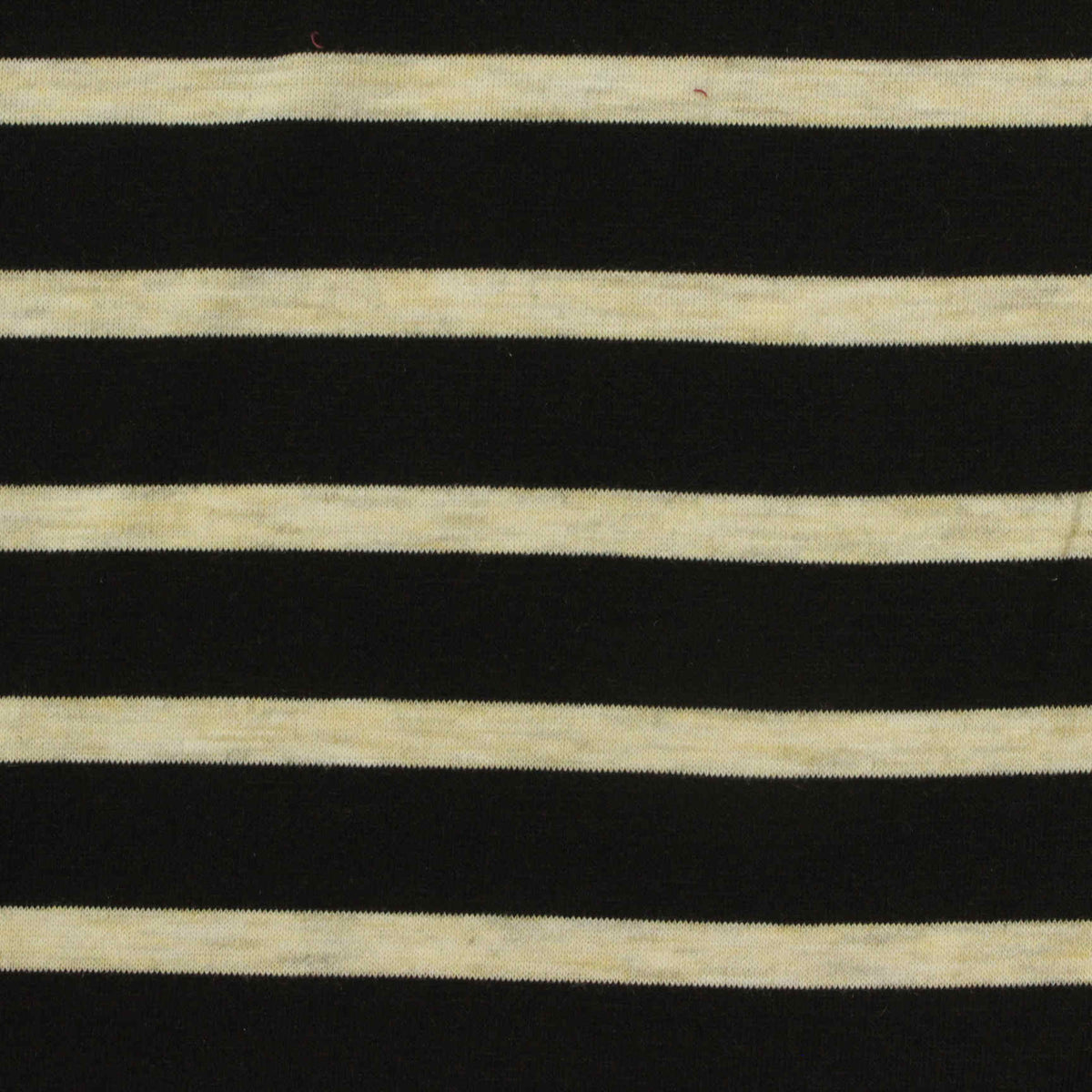 Black Horizontal-Stripe Jersey Knit, Poly-Viscose, 160 gsm